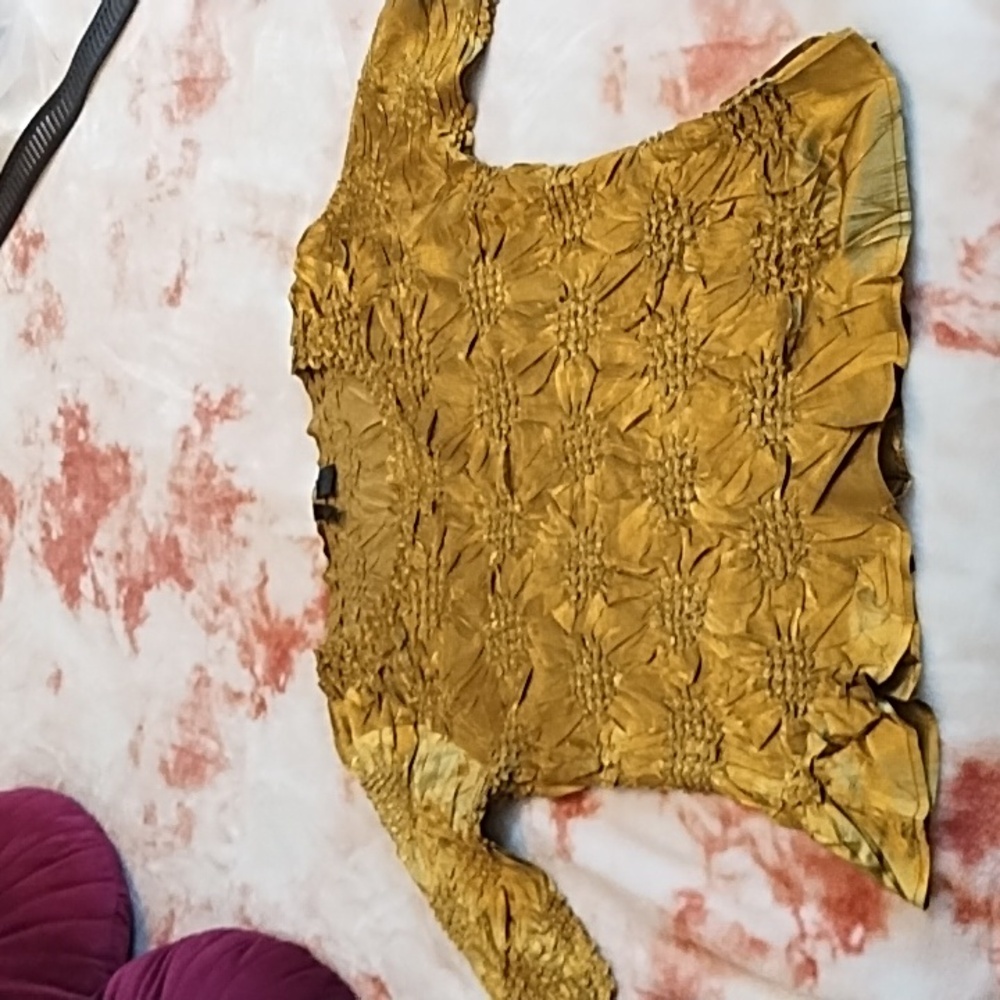 Etoile Gold Metallic 💛Unique Blouse